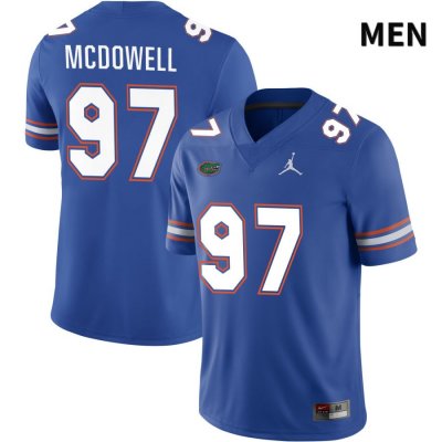 Men's Florida Gators #97 Griffin McDowell NCAA Jordan Brand Royal NIL 2022 Authentic Stitched College Football Jersey WBW2762RU